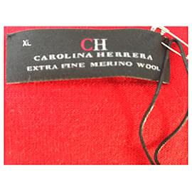 Carolina Herrera-Very fine V-neck sweater Red-Red