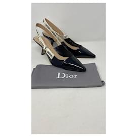 Dior-Dior J’adior black patent leather heels pump-Black