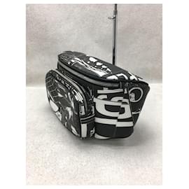 Prada-PRADA Vittello Comic / Waist bag / Comic print / PVC / BLK / Total pattern-Black