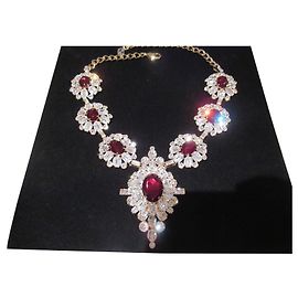 Dsquared2 Collier en cristal Queen Mary Bijouterie dorée