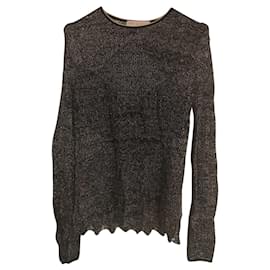 Maglia Emilio Pucci Nera e Oro in Seta e Lana Nero D'oro
