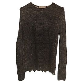 Suéter Emilio Pucci Preto e Dourado de Seda e Lã Preto Dourado