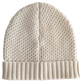 PRADA CREAM CASHMERE & WOOL HAT Cream