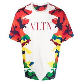 Valentino - Camiseta de camuflaje7 impresión de camuflaje Multicolor