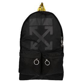 Off White Off-White Men Rubber Arrow Backpack In Black Black