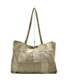Chanel-Brown Suede Patchwork Tote Bag-Other