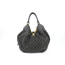 Louis Vuitton Black Denim Monogram XL Hobo Bag Künstlerisch Andere