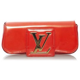 Louis Vuitton Red Sobe Lackleder-Clutch-Tasche Rot