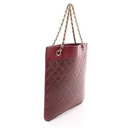 Chanel-[Used] Chanel CHANEL Matrasse Chain Handbag Lambskin Bordeaux Gold Metal Fittings-Other