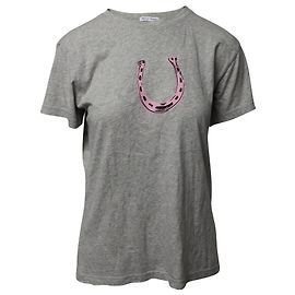Camiseta de algodón gris con estampado de herradura de Bella Freud Gris
