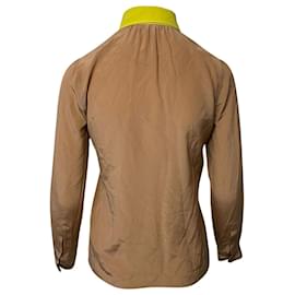 Gucci-Gucci Buttondown Shirt in Brown Silk-Brown