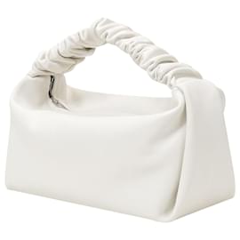 Alexander Wang-Scrunchie Small Bag in White Leather-White