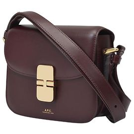 Apc Borsa Mini Grace in Pelle Liscia Vino Rosso Bordò