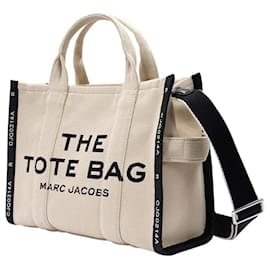Marc Jacobs-The Small Tote Bag Jacquard - Marc Jacobs - Areia Quente - Algodão-Bege