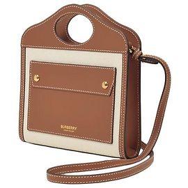 Burberry Micro Pocket Bag in Beige Canvas Multiple colors