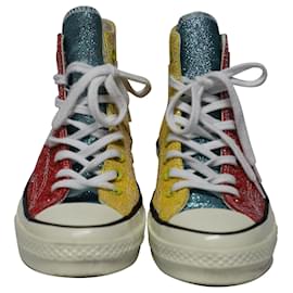 Converse-JW Anderson X Converse Chuck 70 High-Top-Sneakers in mehrfarbigem Glitzer-Mehrfarben