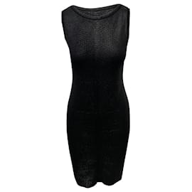Gucci-Gucci Sleeveless Knit Midi Dress in Black Silk-Black