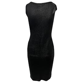 Gucci-Gucci Sleeveless Knit Midi Dress in Black Silk-Black