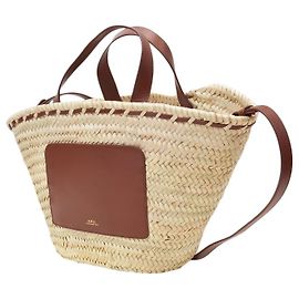 Apc Sac seau Zoe en Rafia Marron Marron