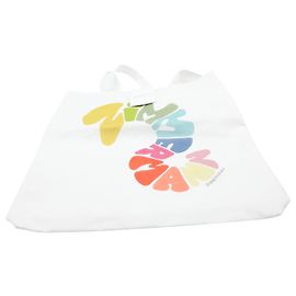 Cabas Logo Zimmermann en Toile Blanche Blanc