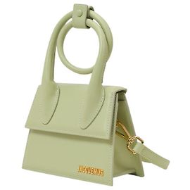 Jacquemus Borsa Le Chiquito Noeud in Pelle Verde Verde