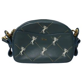 Chloé Borsa Chloe con Cavalli Ricamati in Pelle Blu Blu