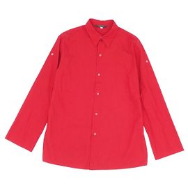 BOTTEGA VENETA Camicia Cotone Ampio Uomo Manica Lunga Top Manica Lunga Rosso Taglia L Rosso