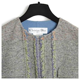 Dior-12A BLUE GOLD TWEED EN38-Light blue