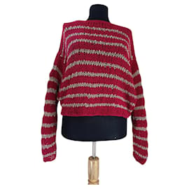 Pull Free People en coton rouge Rouge