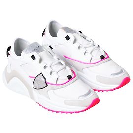Philippe Model Baskets Eze Low Mondial Néon Blanc Fushia Pink White