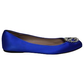Sapatilhas Gucci GG Crystal em cetim azul Azul