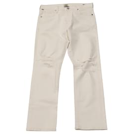 Citizens of Humanity-Citizens Of Humanity Emerson Slim Boyfriend Jeans in White Cotton Denim-White