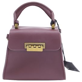 Zac Posen Eartha Iconic Mini Top Handle Bag in pelle viola Porpora