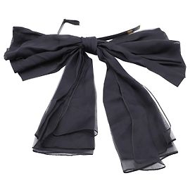 Papillon Saint Laurent in seta nera Nero