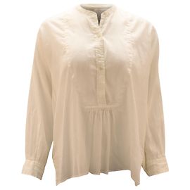 Blusa Nili Lotan Greenwich de Algodón Blanco Blanco