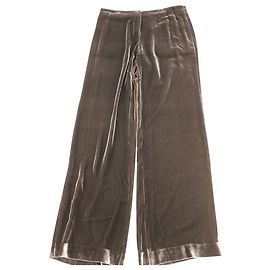 Pantalon en Velours Emporio Armani en Polyester Gris Gris