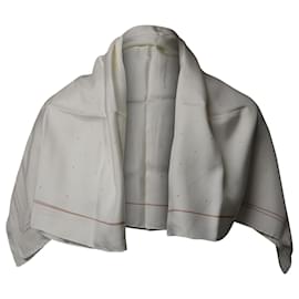 Hermès-Lenço Hermès Trou de Memoire em seda branca-Branco