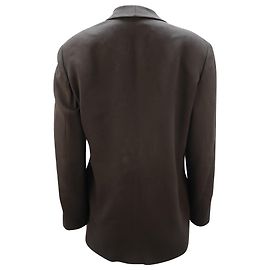 Giacca Giorgio Armani Monopetto in Lana Nera Nero