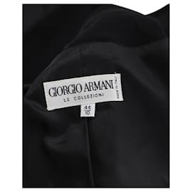 Giorgio Armani-Giorgio Armani Einreihige Jacke aus schwarzer Wolle-Schwarz