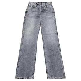 Autre Marque-Grlfrnd Mica Straight Leg Jeans em Grey Denim-Cinza