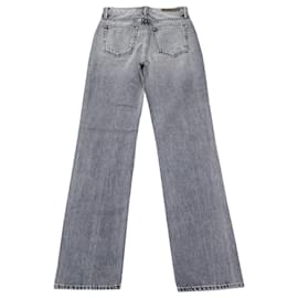 Autre Marque-Grlfrnd Mica Straight Leg Jeans em Grey Denim-Cinza