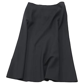 Theory-Theory Panel Skirt in Black Wool-Black