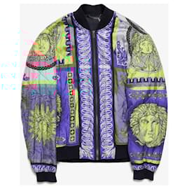 Versace-Versace printed bomber jacket-Python print