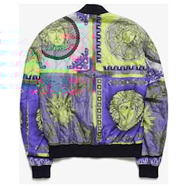 Versace-Versace printed bomber jacket-Python print