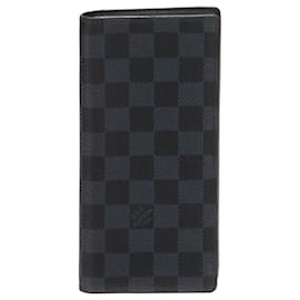 Louis Vuitton-Louis Vuitton Black Damier Cobalt Brazza-Black,Blue,Other
