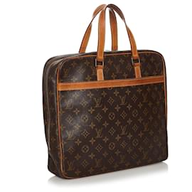Louis Vuitton-Louis Vuitton Brown Monogram Porte-Documents Pegase-Brown