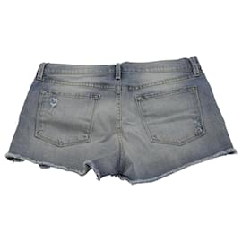 Frame Denim-Frame Le Cutoff Denim Shorts in Cotone Azzurro-Altro