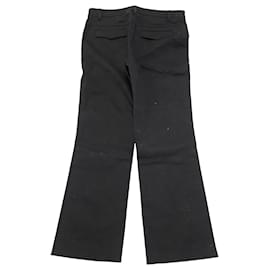 Philosophy di Lorenzo Serafini-Philosophy Di Lorenzo Serafini Pants with Gold Zip Detail in Black Cotton-Black