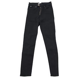 Sandro Paris Röhrenjeans aus schwarzer Baumwolle Schwarz