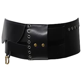 Dior-Dior Saddle Belt Bag in Black Lambskin Leather-Black